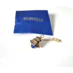 Effy Bell Charm New in Sealed Packet Blue Authentic Cruise Souvenir Gold Tone